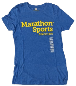 Marathon Sports Women's Logo Tee - Royal/Yellow (W LOGO TEE 2)