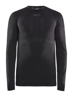 Craft Men's Active Intensity Crewneck Baselayer - Black/Asphalt (1907933-999995) -Sports Products Sale Store 1907933 999995 Active Intensity CN LS F Preview