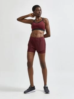 Craft Women's Advance Essence 2-IN-1 Shorts - Truffle (1910722-439000) -Sports Products Sale Store 1910722 439000 ADVEssence2 in 1ShortsW Closeup4 Preview 1