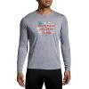 Brooks Men's Run Merry Distance Longsleeve - Heather Ash/Run Merry (211404047) -Sports Products Sale Store 211404 047 MF Run Merry Distance Graphic LS