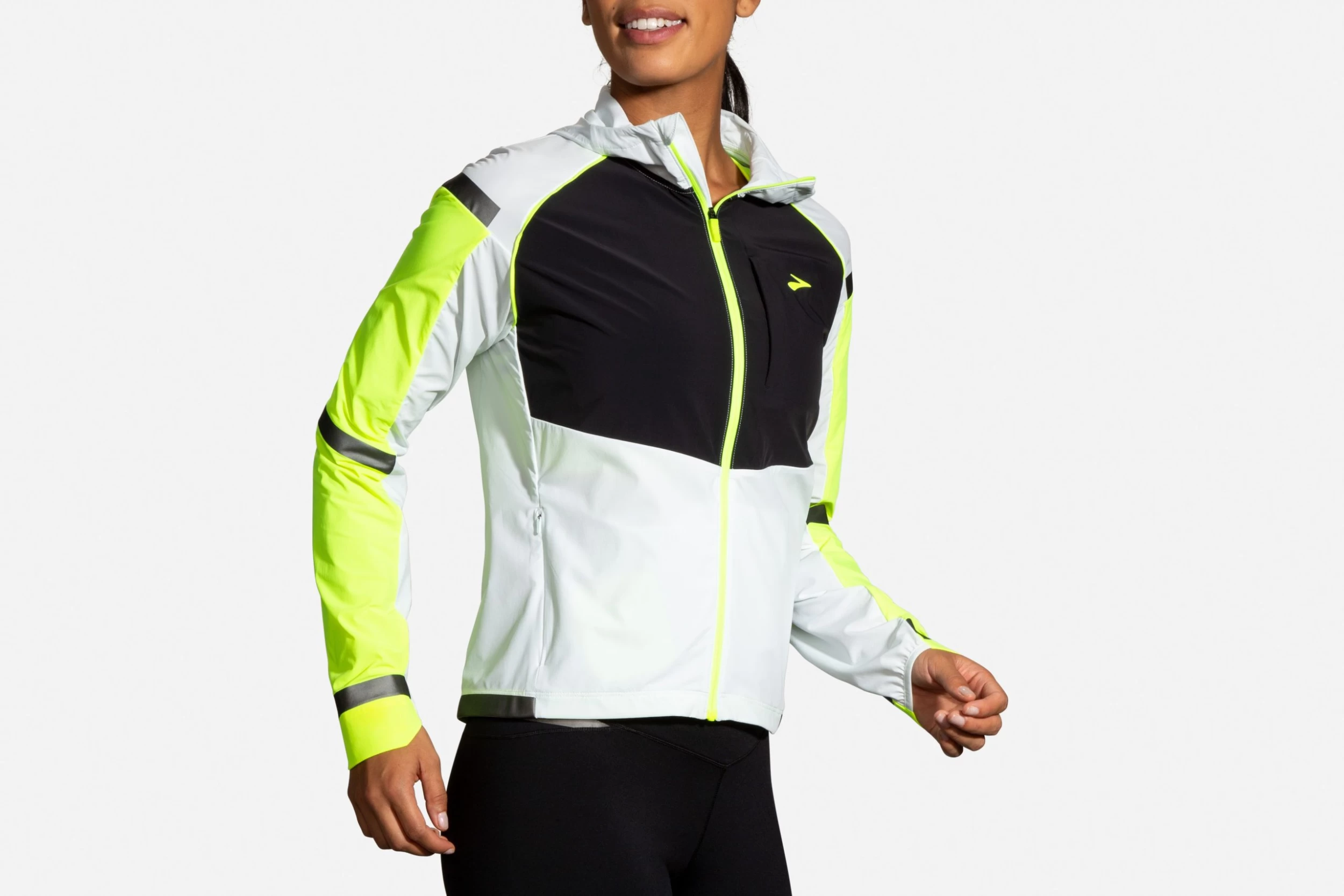 Brooks Women's Carbonite Jacket - Icy Grey/Black/Nightlife (221493030) 5 Brooks Women's Carbonite Jacket - Icy Grey/Black/Nightlife (221493030) - Image 3