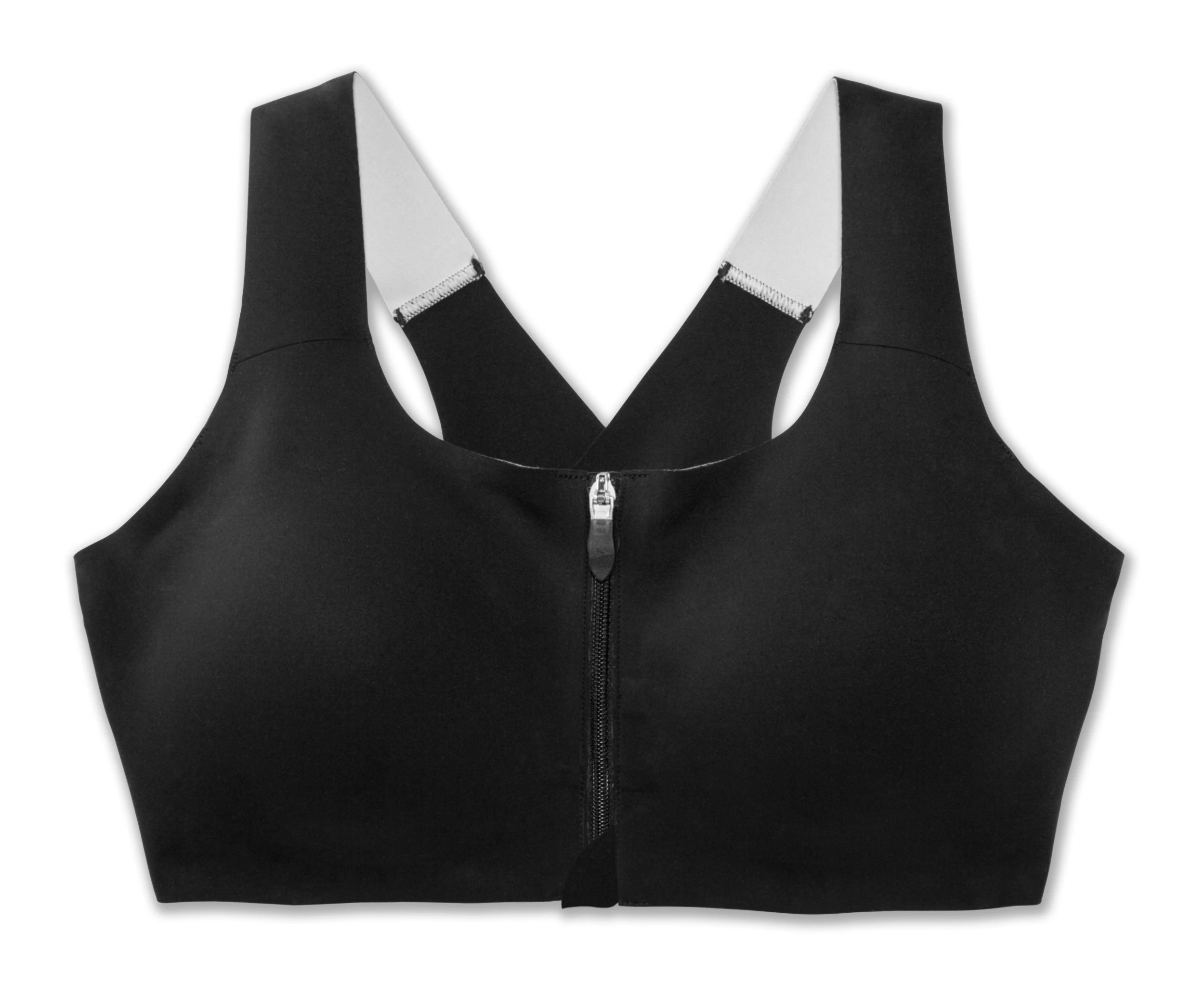 Brooks Women's Dare Zip Run Sports Bra - Black (350075001) 7 Brooks Women's Dare Zip Run Sports Bra - Black (350075001) - Image 5