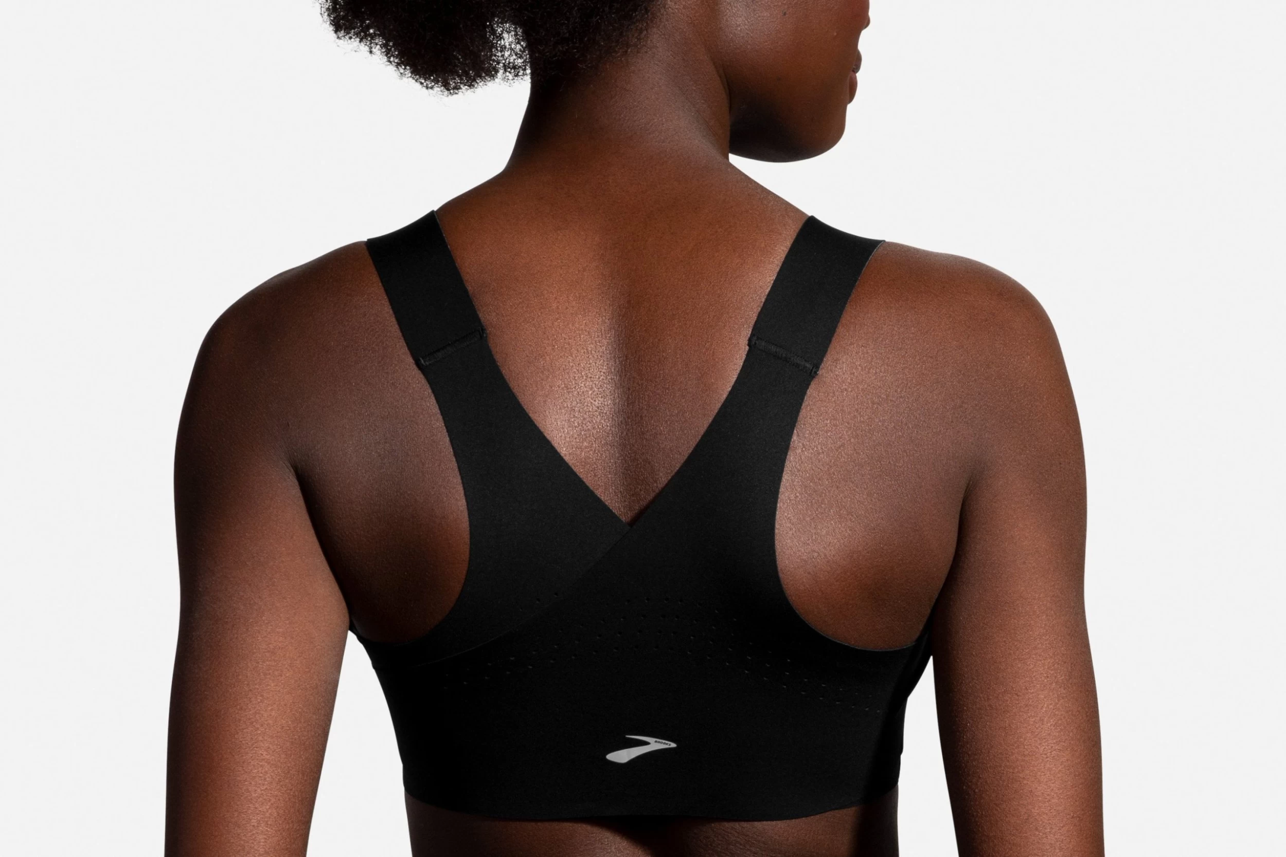 Brooks Women's Dare Zip Run Sports Bra - Black (350075001) 5 Brooks Women's Dare Zip Run Sports Bra - Black (350075001) - Image 3