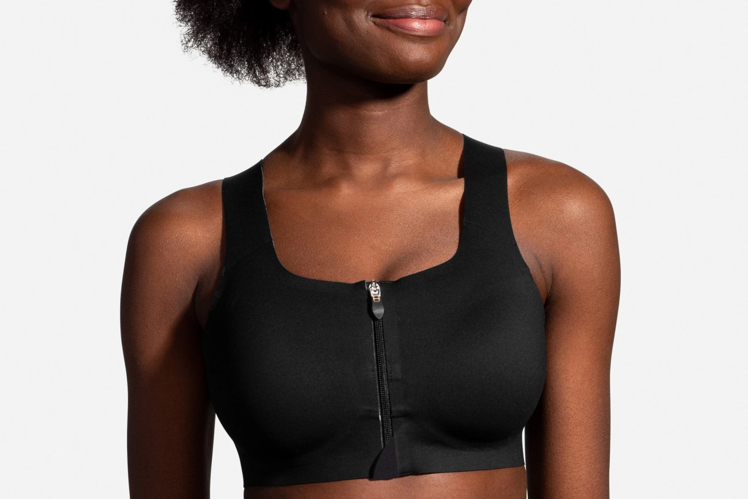 Brooks Women's Dare Zip Run Sports Bra - Black (350075001) 3 Brooks Women's Dare Zip Run Sports Bra - Black (350075001)