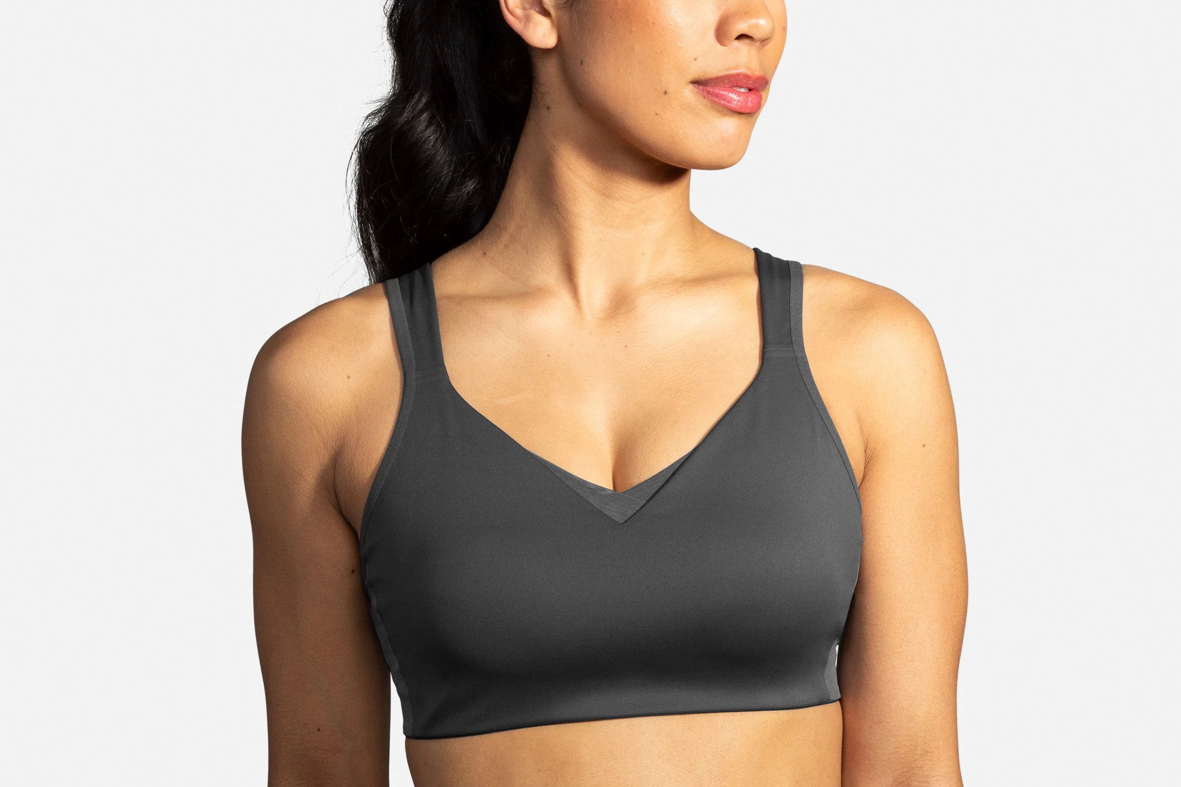 Brooks Women's Drive Convertible Run Bra - Asphalt (350081081) 3 Brooks Women's Drive Convertible Run Bra - Asphalt (350081081)