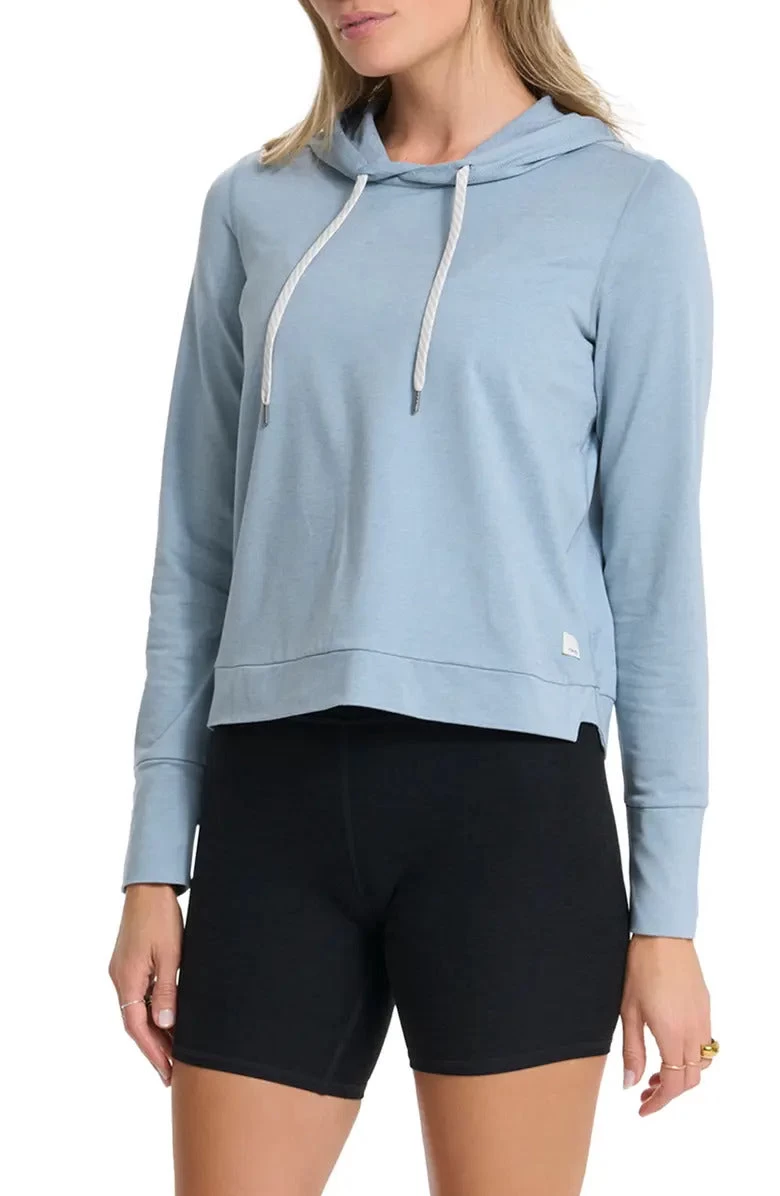 Vuori Women's Halo Essential Hoodie - Cloud Heather (VW226HLI) 3 Vuori Women's Halo Essential Hoodie - Cloud Heather (VW226HLI)