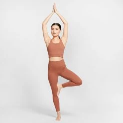 Nike Women's Yoga Luxe 7/8 Tights - Red Bark/Terra Blush (CJ4203-275) -Sports Products Sale Store CJ4203 275 PHSYM004