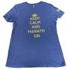 Marathon Sports Women's Keep Calm T-Shirt - Blue/Yellow