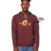 Unisex Running Cider Donut Hoodie -Sports Products Sale Store MaroonHoodieDonutRun