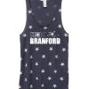 Women's Branford Racerback Stars And Stripes Tank - Navy Blue (RUNBRANFORD-AA1927P-S) -Sports Products Sale Store aa1927p gy z FF 2