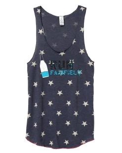 Women's Fairfield Racerback Stars And Stripes Tank - Navy Blue (RUNFAIRFIELD-AA1927P-S)