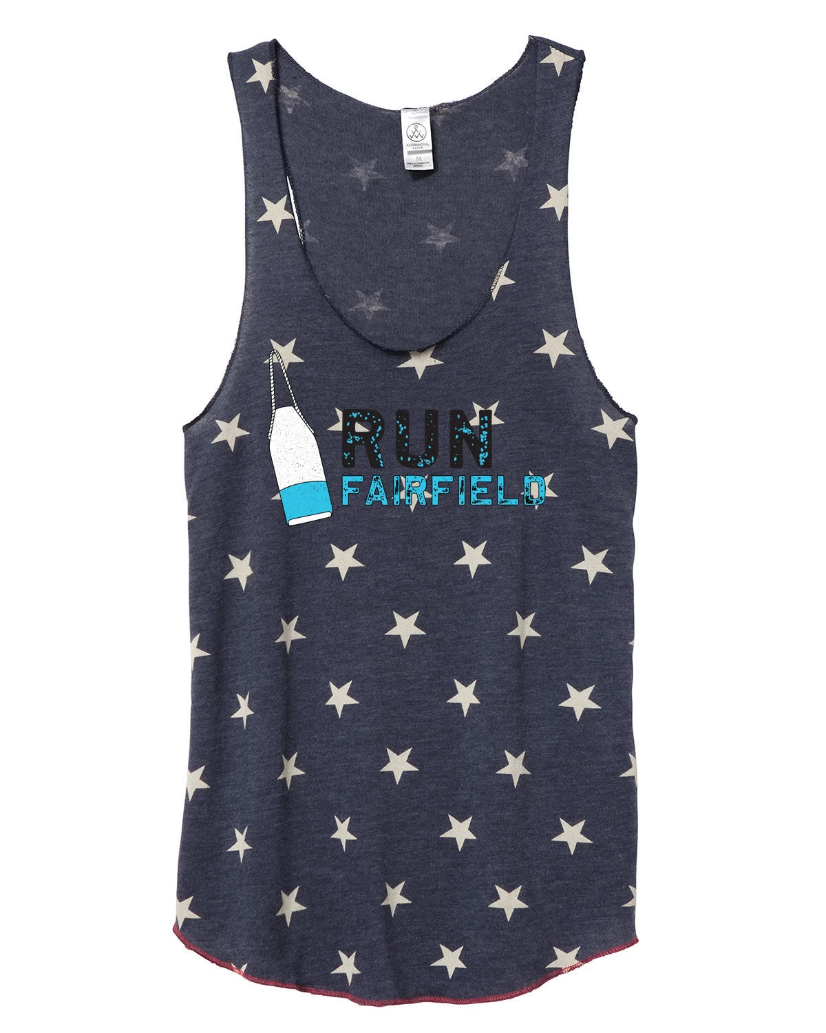 Women's Fairfield Racerback Stars And Stripes Tank - Navy Blue (RUNFAIRFIELD-AA1927P-S) 3 Women's Fairfield Racerback Stars And Stripes Tank - Navy Blue (RUNFAIRFIELD-AA1927P-S)