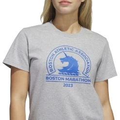 Adidas Women's Boston Marathon® Logo Tee -Sports Products Sale Store adidas boston marathon logo tee grey 10