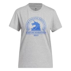 Adidas Women's Boston Marathon® Logo Tee -Sports Products Sale Store adidas boston marathon logo tee grey 6