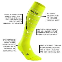 CEP Men's Reflective Tall Socks - Neon Yellow (WP50FZ) 6 CEP Men's Reflective Tall Socks - Neon Yellow (WP50FZ) -Sports Products Sale Store ezgif.com gif maker 2022 09 07T103233.673