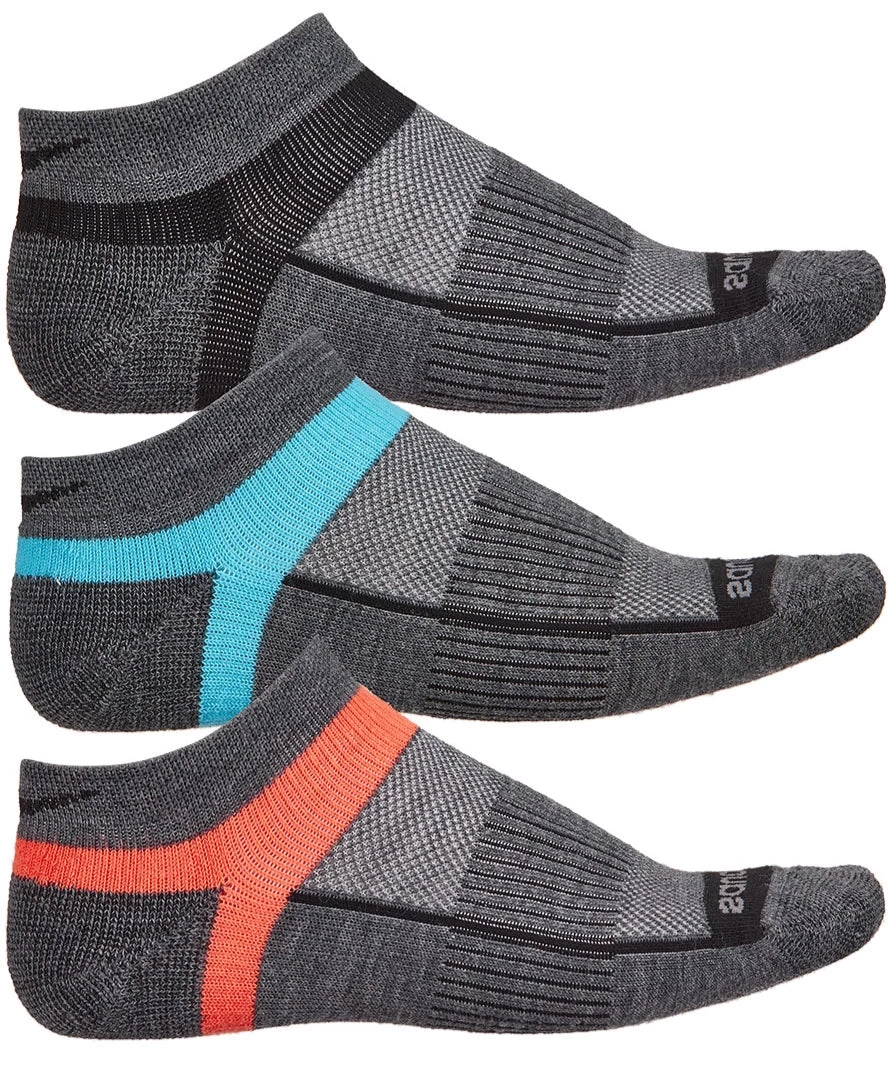 Saucony Women's Inferno Wool Low Cut Running Socks - Grey Assortment (S32024-060) 3 Saucony Women's Inferno Wool Low Cut Running Socks - Grey Assortment (S32024-060)