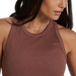 Vuori Women's Sunrise High Neck Tank -Sports Products Sale Store vuori womens sunrise high neck tank hazelnut 4